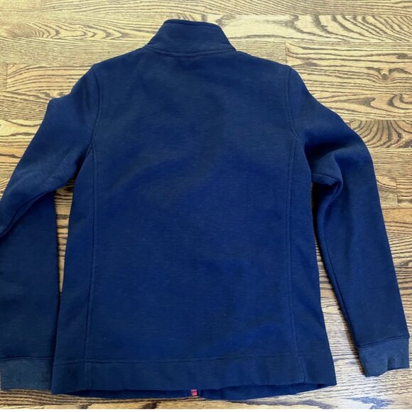 New with Tags Izod Zip Fleece Jacket Women’s Size Medium Red Navy Blue - Picture 2 of 6